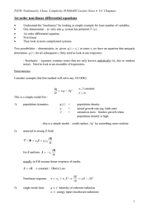 1st order non-linear differential equations