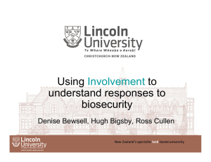 Using to understand responses to biosecurity