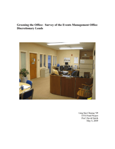 Greening the Office:  Survey of the Events Management Office