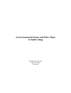 An Environmental Science and Policy Major At Smith College  By Marie-Laure Couët