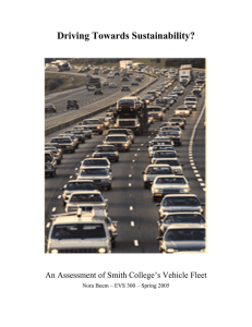 Driving Towards Sustainability? An Assessment of Smith College’s Vehicle Fleet