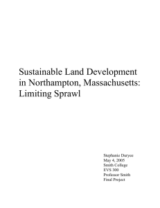 Sustainable Land Development in Northampton, Massachusetts: Limiting Sprawl