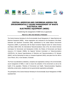 CENTRAL AMERICAN AND CARIBBEAN AGENDA FOR ENVIRONMENTALLY SOUND MANAGEMENT OF WASTE