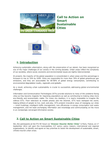 Call to Action on Smart Sustainable Cities