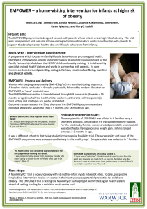 EMPOWER – a home-visiting intervention for infants at high risk