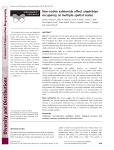 Non-native salmonids affect amphibian occupancy at multiple spatial scales