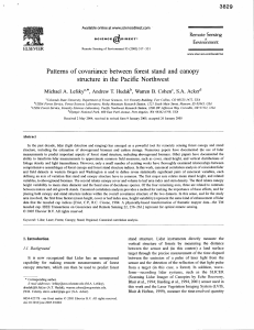 Patterns of covariance between  forest stand and canopy A.