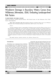 Windstorm  Damage  in  Boundary  Waters ... Wilderness (Minnesota, USA): Evaluating Landscape-level