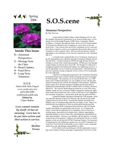 S.O.S.cene Spring 2006 Alumnae Perspective