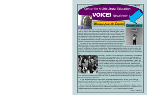 VOICES Center for Multicultural Education Newsletter Dolores Huerta