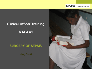 Clinical Officer Training MALAWI SURGERY OF SEPSIS King 5 + 6