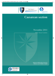Caesarean section National Collaborating Centre for Women’s and Children’s Health
