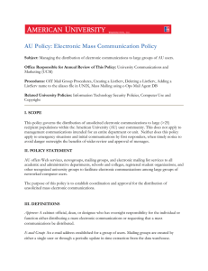 AU Policy: Electronic Mass Communication Policy