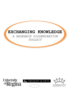 EXCHANGING KNOWLEDGE  A RESEARCH DISSEMINATION TOOLKIT