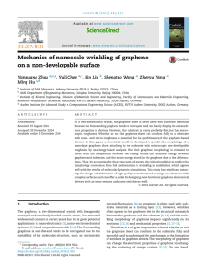 Mechanics of nanoscale wrinkling of graphene on a non-developable surface Y ,