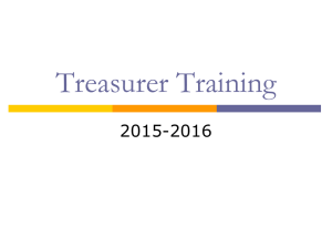 Treasurer Training 2015-2016