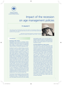Impact of the recession on age management policies &gt; &lt;