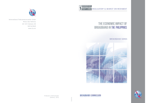 1 the economic impact of broadband in the  philippineS