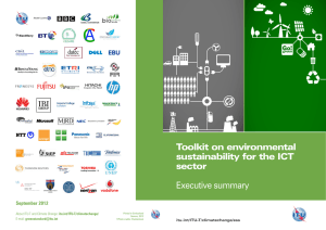 Toolkit on environmental sustainability for the ICT sector Executive summary