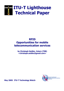 ITU-T Lighthouse Technical Paper  RFID