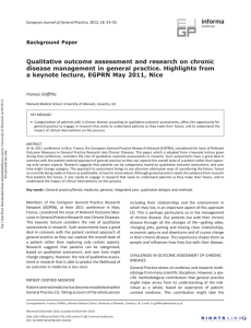 Qualitative outcome assessment and research on chronic
