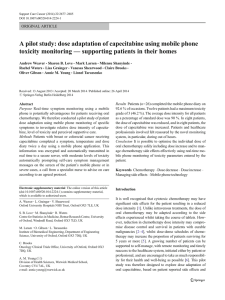 A pilot study: dose adaptation of capecitabine using mobile phone