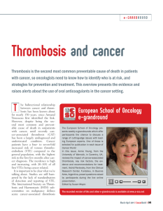 Thrombosis and cancer