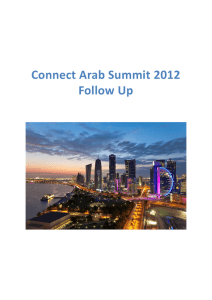 Connect Arab Summit 2012 Follow Up