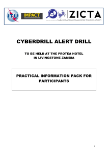 CYBERDRILL ALERT DRILL  PRACTICAL INFORMATION PACK FOR PARTICIPANTS