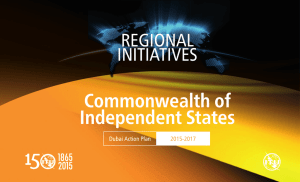 Commonwealth of Independent States REGIONAL INITIATIVES