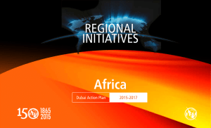 Africa REGIONAL INITIATIVES Dubai Action Plan