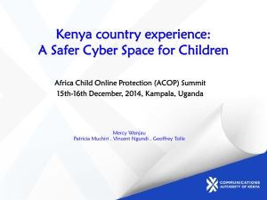 Kenya country experience: A Safer Cyber Space for Children