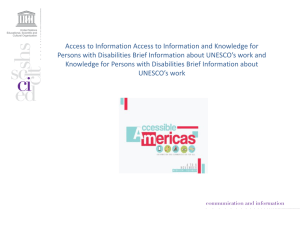 Access to Information Access to Information and Knowledge for