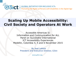 Scaling Up Mobile Accessibility: Civil Society and Operators At Work