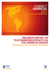 CONNEC T AMERICAS 2012 PROGRESS REPORT ON