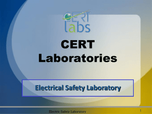 CERT Laboratories  Electrical Safety Laboratory