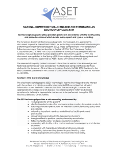 NATIONAL COMPETENCY SKILL STANDARDS FOR PERFORMING AN ELECTROENCEPHALOGRAM
