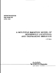 A  MULTIPLE  EQUATION  MODEL  OF MEMORANDUM