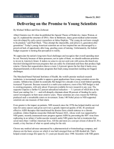 Delivering on the Promise to Young Scientists