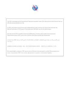 This PDF is provided by the International Telecommunication Union (ITU)...