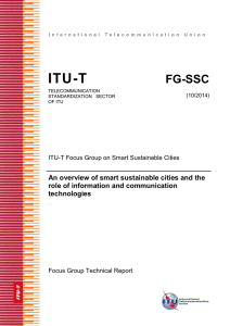 ITU-T FG-SSC An overview of smart sustainable cities and the