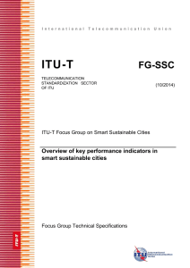ITU-T FG-SSC Overview of key performance indicators in smart sustainable cities