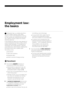 Employment law: the basics