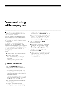 Communicating with employees