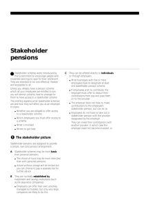 Stakeholder pensions