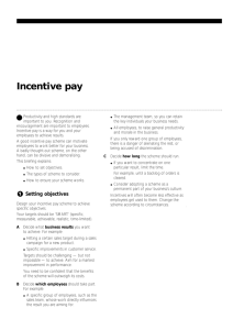 Incentive pay