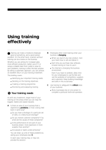 Using training effectively