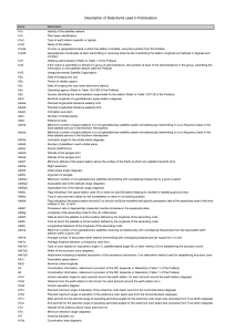 Description of Data Items used in Publications