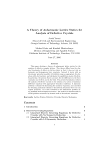 A Theory of Anharmonic Lattice Statics for Analysis of Defective Crystals