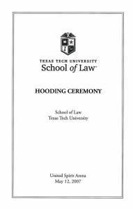 of School Law- HOODING CEREMONY